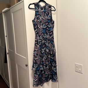 Whistles Butterfly Print Dress - Size 8